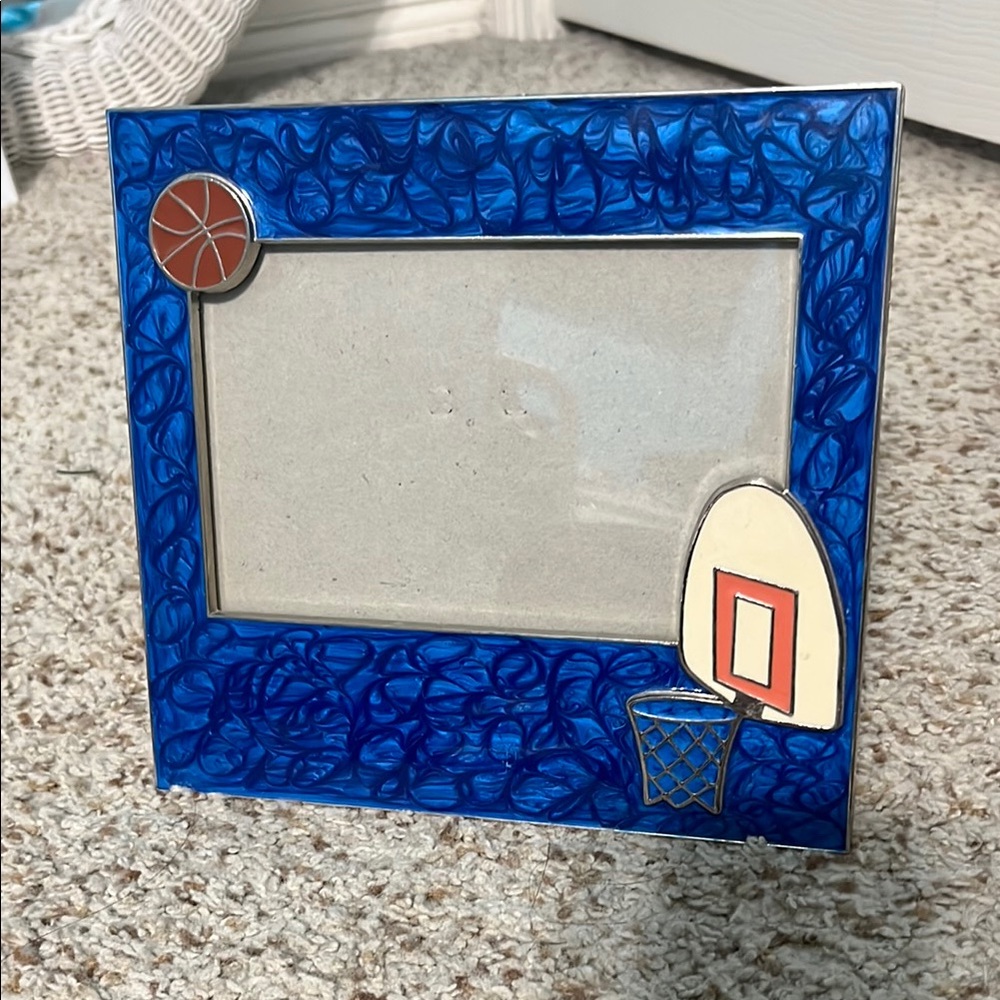 Blue Basketball Themed Picture Frame